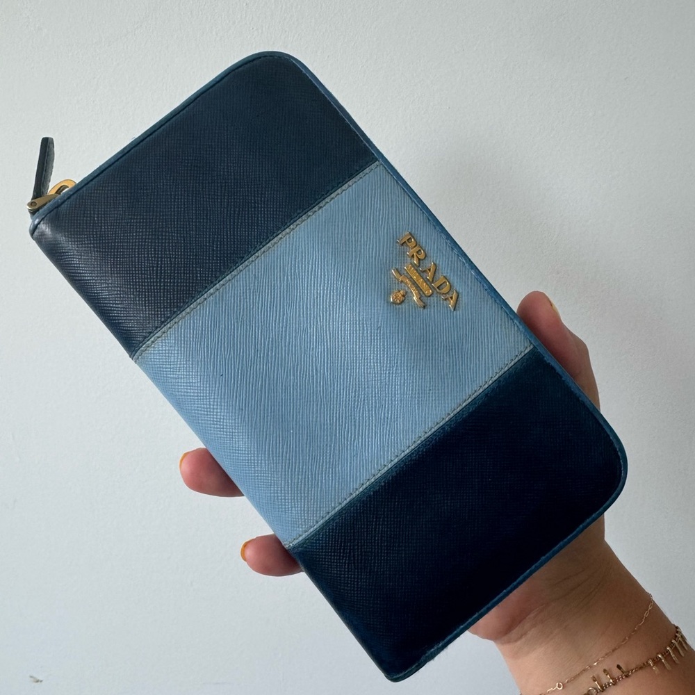 Prada Saffiano zip wallet